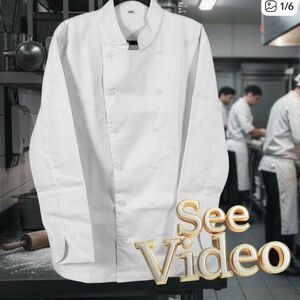 NWOT CHEF’S HAT White Jacket. See Video